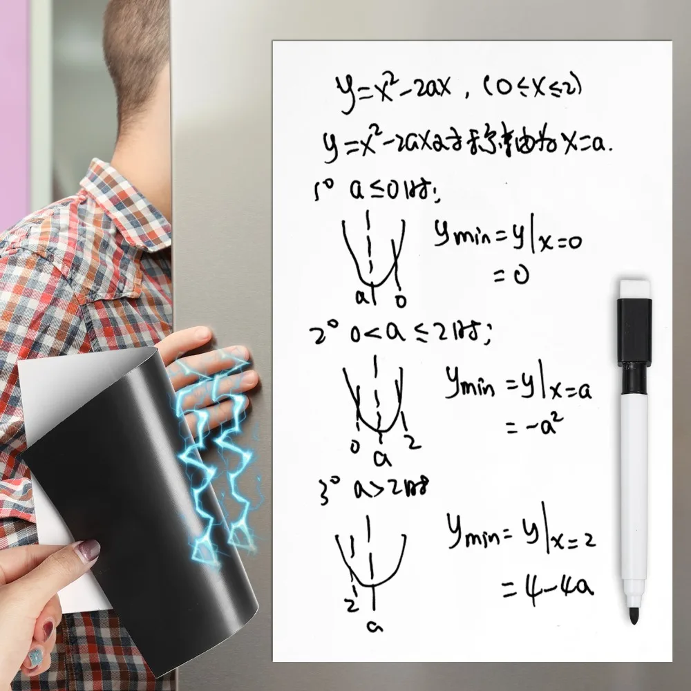 A5 Size Magnetic Whiteboard Dry Erase White Boards Soft Home Office Kitchen Flexible Pad Fridge Stickers Memo Message Board