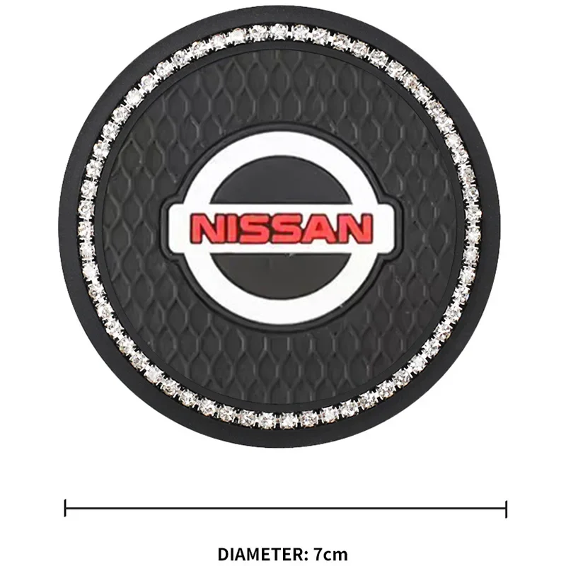 Silica Car Cup Coasters Anti-slip Mats for Nissan Qashqai J11 J10 Juke Patrol Micra X Trail T32 Tiida Navara Note Teana Almera