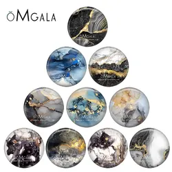 Gliter Golden Line Black Texture Patterns 10pcs 12mm/18mm/20mm/25mm Round photo glass cabochon demo flat back Making findings