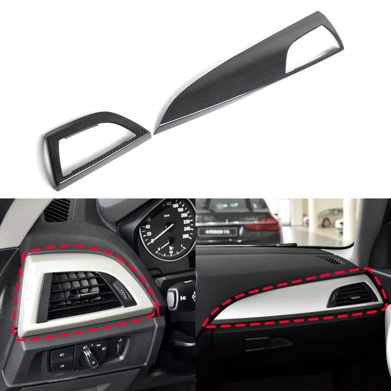 

Real Carbon Fiber For BMW 1 2 Series F20 F21 F22 F23 2012-2017 Car side air outlet panel decorative sticker Car accessories LHD
