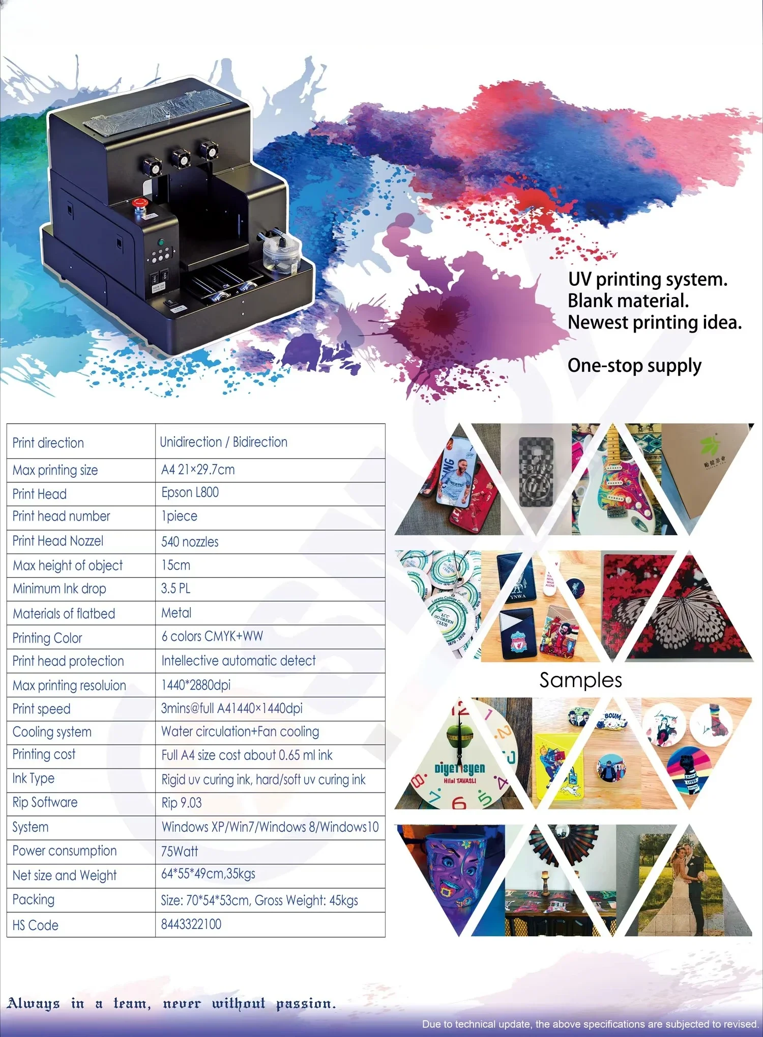 Digital Good Quality 3D Printer Nail Art Golf Ball A4 A3 Uv Printer for Sale