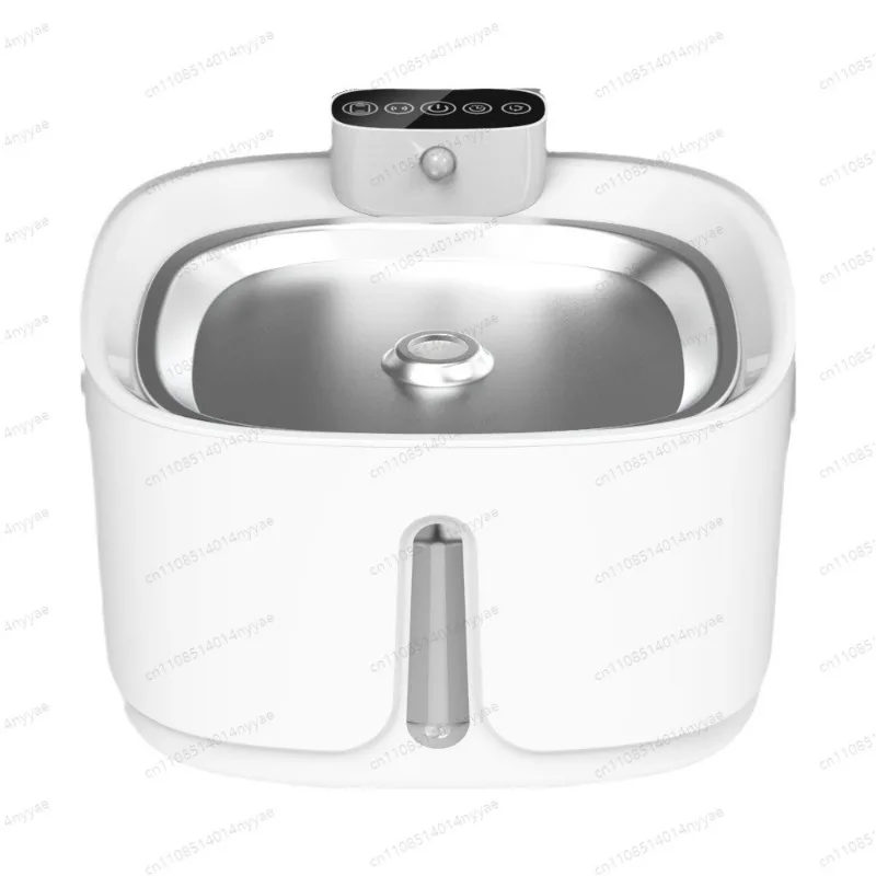 Infrared Smart Pet Water Fountain, Wireless Auto Dispenser with Motion Sensor for Cats - Stainless Steel Bowl