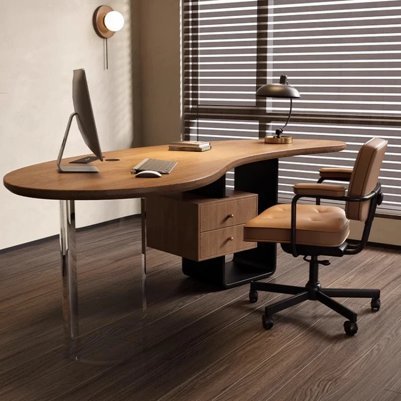 

Organizers Vintage Office Desk Organizer Wooden Computer Gaming Office Desk Simple Modern Designer Tavolino Salon Furniture