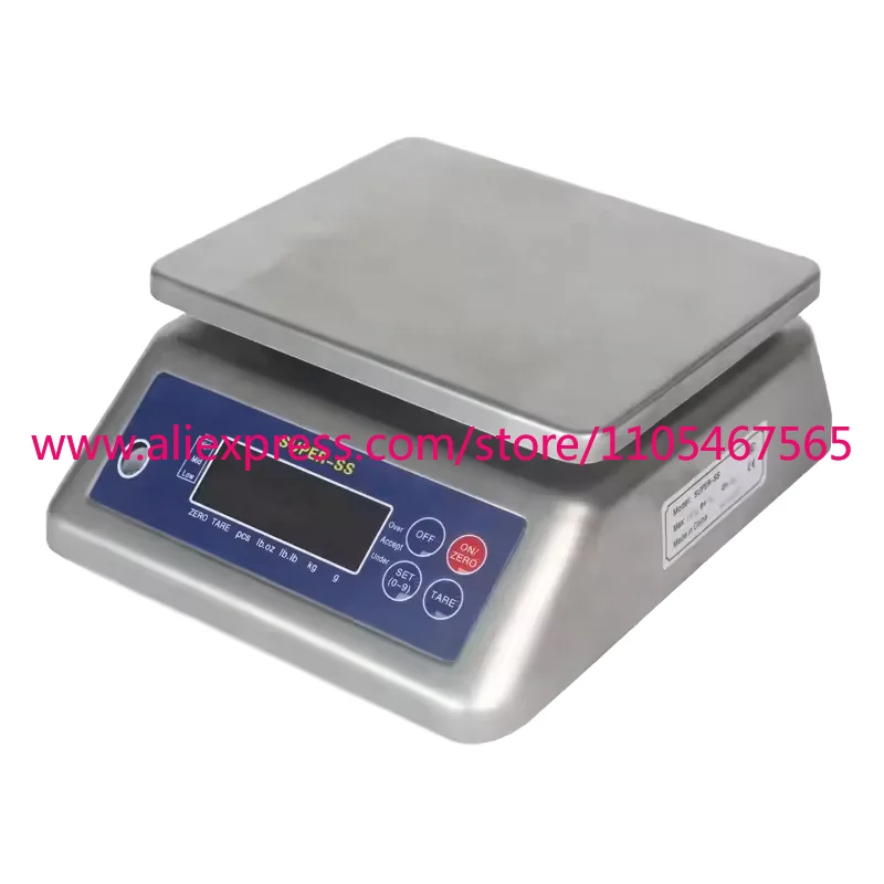 1Pcs Stainless Steel Digital Desktop 230 * 190mm Waterproof Light Emitting Diode 1g Precision Stainless Steel