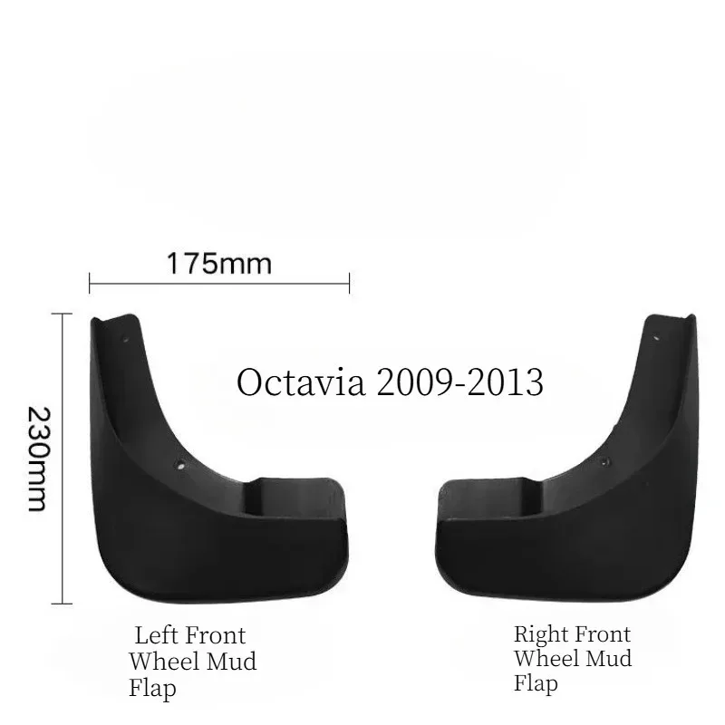 Car Wheel Mudguards Splash Mud Flaps 4Pcs For Skoda Octavia 2009 2010 2011 2012 2013 2014 2015 2016 Auto Fender Accessories