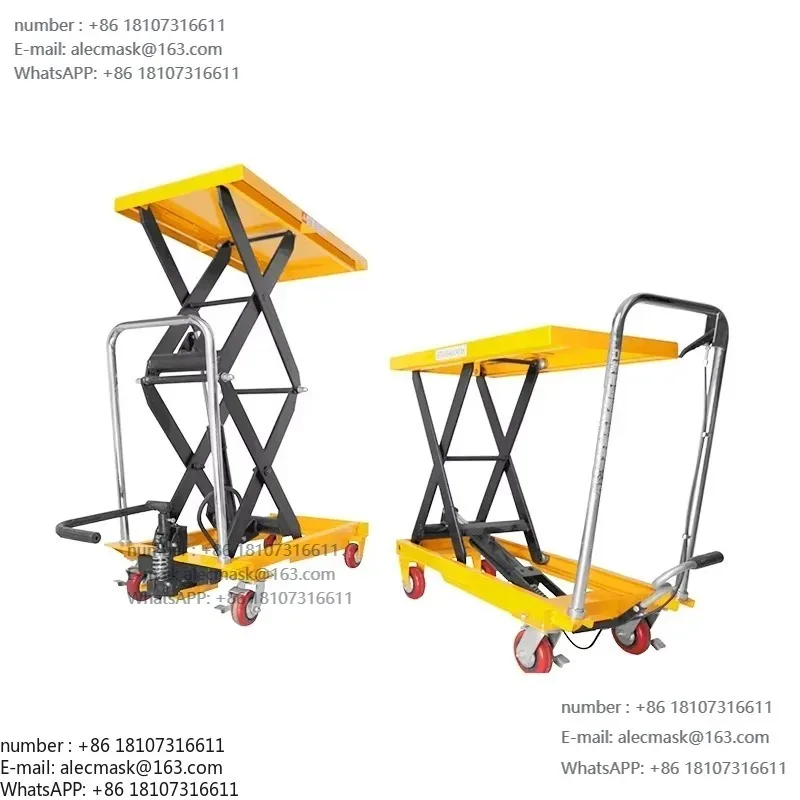 

150 300 350 500 1000 kg Manual truck Scissor platform Manual trolley Hydraulic foot scissor lift table