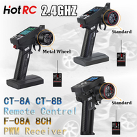 HotRC CT8A CT8B 2.4Ghz 8Ch Radio System Transmitter Remote Control 300M Range F-08A Receiver For RC Truck Car Ship Boat Tank