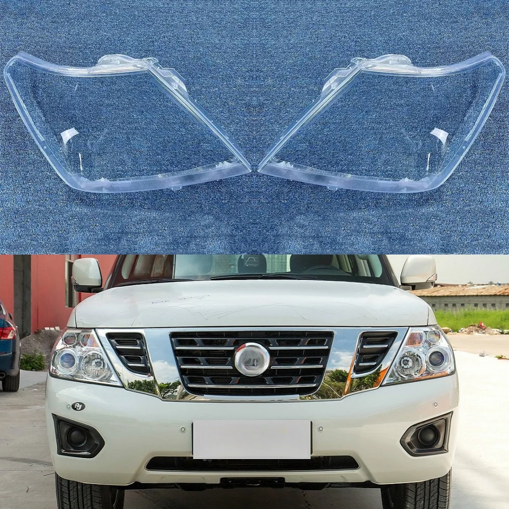 

Налобный фонарь для Nissan патруль 2012, 2013, 2014, 2015, 2016, 2017, крышка объектива фар, стеклянный корпус, прозрачный абажур