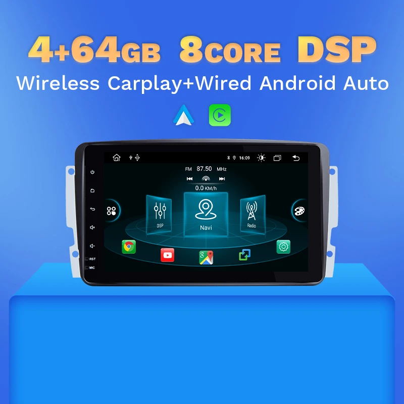 8 inch Android autoradio voor Mercedes Benz W209 W168 W208 W463 M ML Vito Viano W639 Vaneo DSP RDS touchscreen multimediasysteem