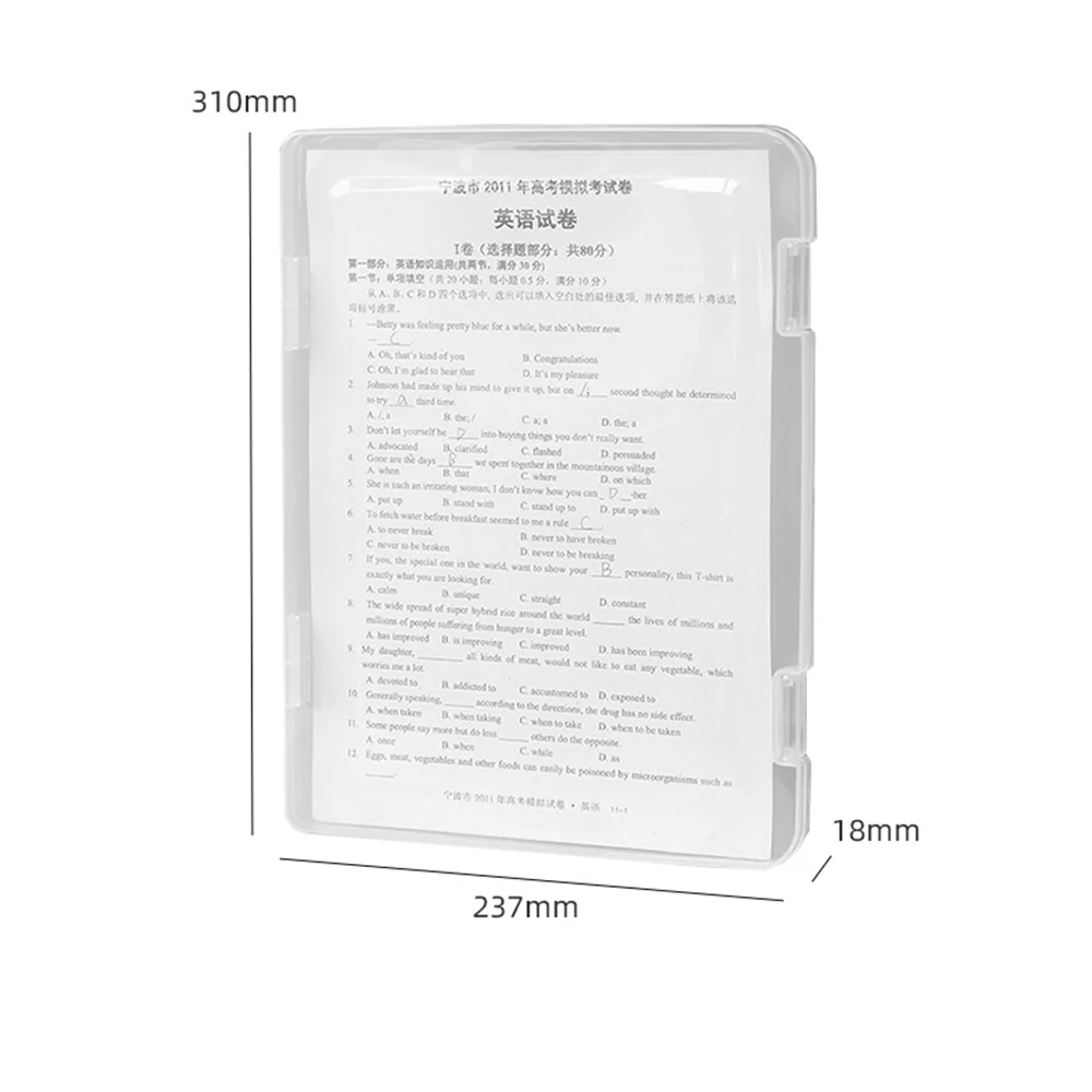 Transparante Invoeging Bestand Map A4 Document Tas Multi-Layer Uitbreiding Portemonnee Map Houder Organisator Voor School Kantoorbenodigdheden