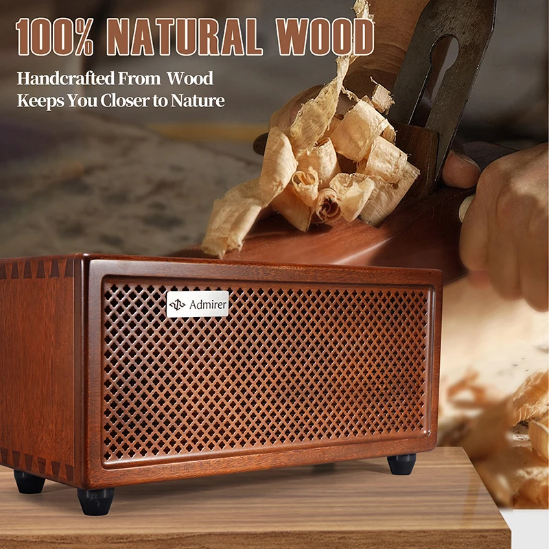 Wooden 2.1 Channel Speaker Bluetooth 5.0 Built-in Microphone Wireless Dual Mode Karaoke Speaker For Home