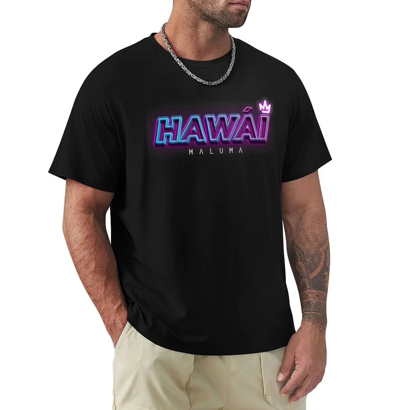 maluma-hawai T-Shirt anime tshirt oversized graphic tee Blouse t shirt for men