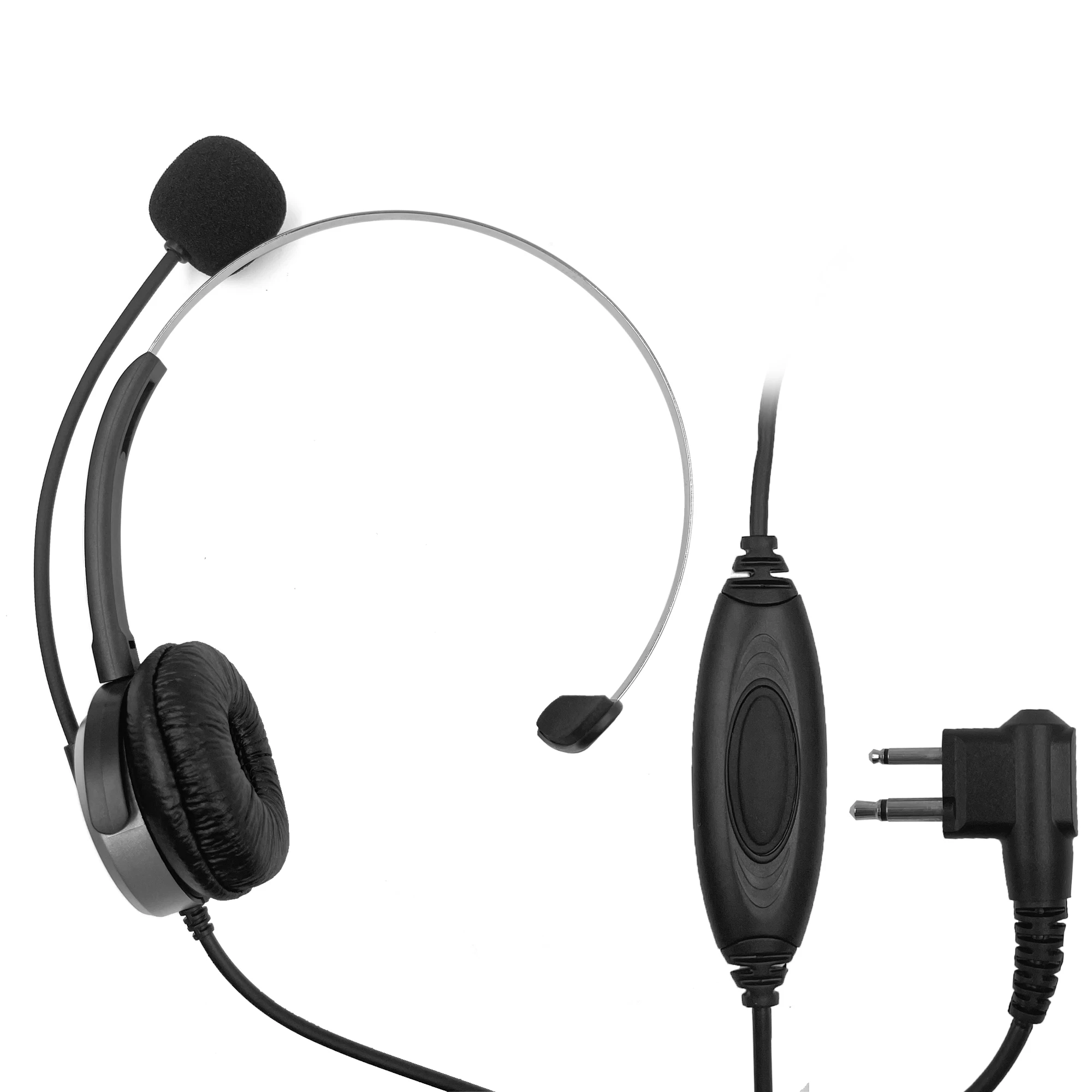 2-poliges Kopfhörer-Mikrofon-Ptt-Headset für Motorola-Radios gp88 gp300 cls1110 Walkie-Talkie-Headset