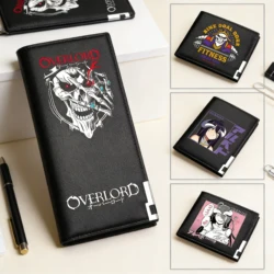 Overlord Kawaii ID Card Holder Anime Coin Pockets Cartoon Short Wallet Pu Leather Long Purses Unisex Money Bags