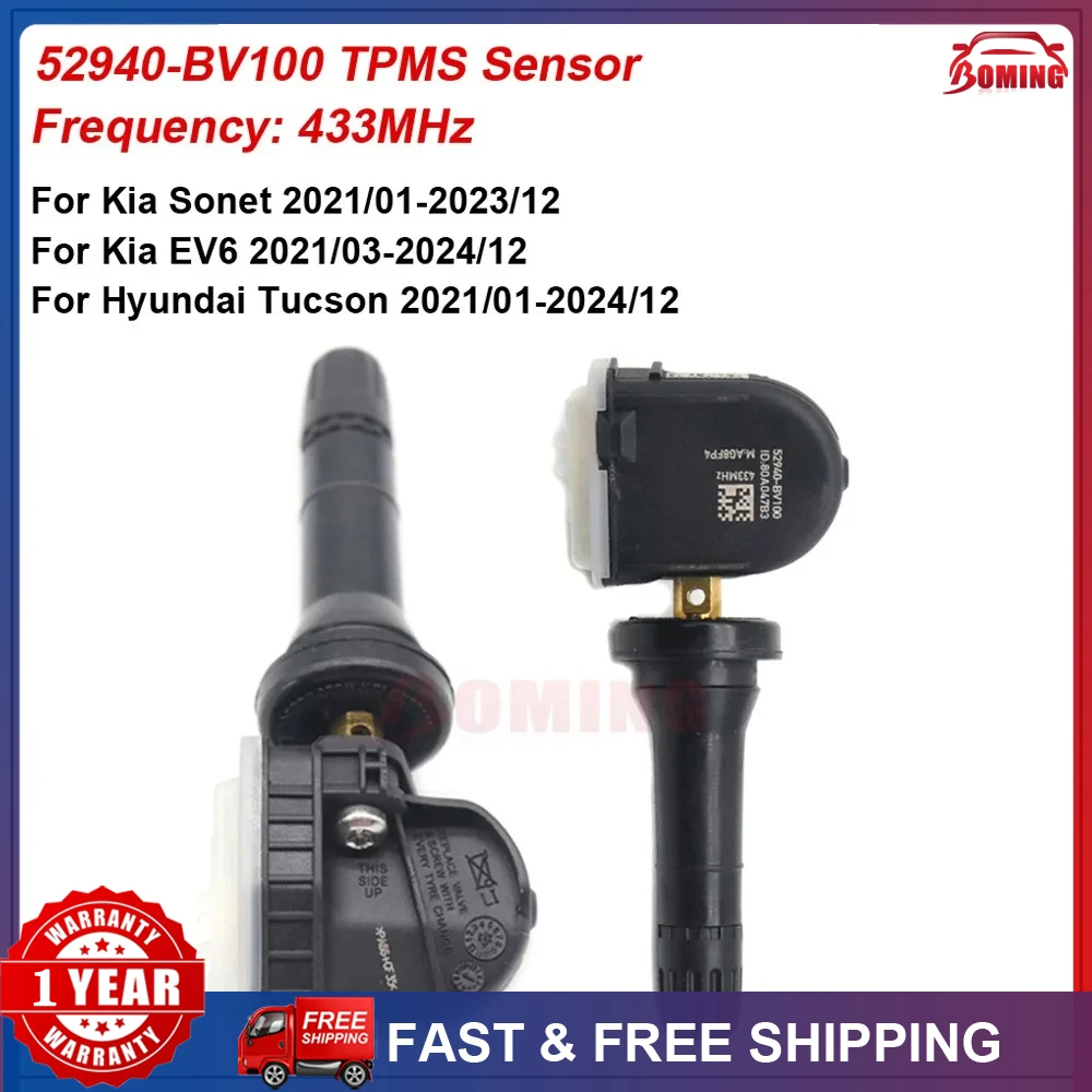 

52940-BV100 52940-Q3100 52940-CG100 TPMS Tire Pressure Monitor Sensor For Hyundai Tucson Sonata Starex Kia Sonet EV6 K3 K3