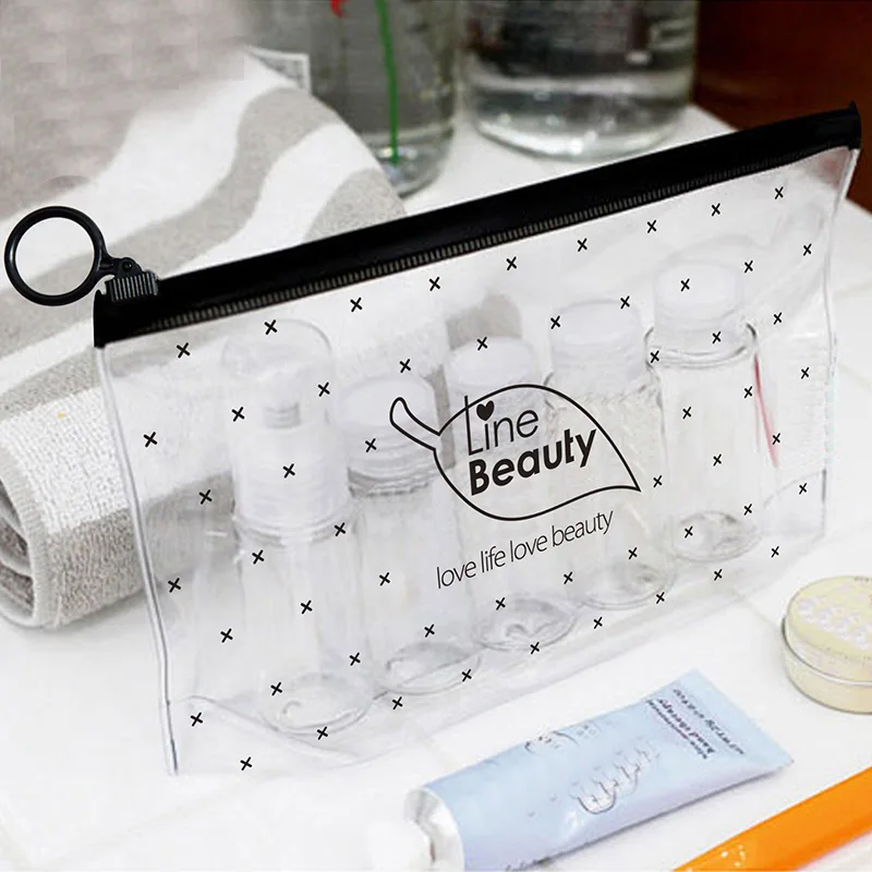 Waterproof PVC Travel Organizer Cosmetic Bag Portable Toothbrush Box Wash Toiletry Bag Necessary Beauty Make Up Case Makeup Bag