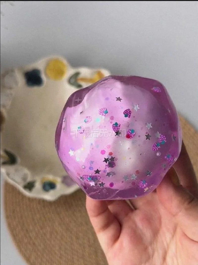 Crispy Squishy Ball Cracking Wax Crunchy Shatter Stress Ball ASMR Satisfying Pop Sound Anti Stress Relief Fidget Toys for Adults