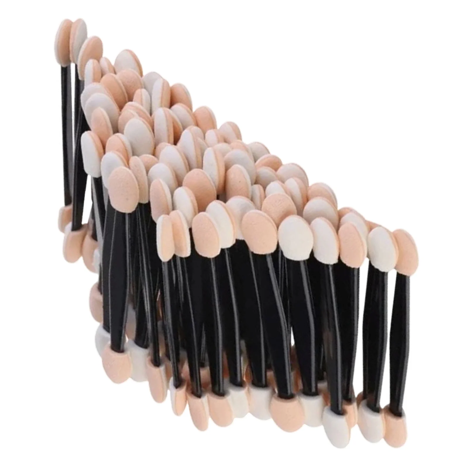 Pincéis descartáveis de dupla face para sombra, 50 peças, ferramentas de aplicação de maquiagem, esponja de látex macia, não arranhões para uso diário