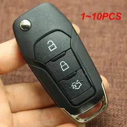 1~10PCS 3 Button Key Housing Flat And Beautiful Key Car Remote Control Mondeo Mk5 Applicable To Ford Automobile And Spare Parts