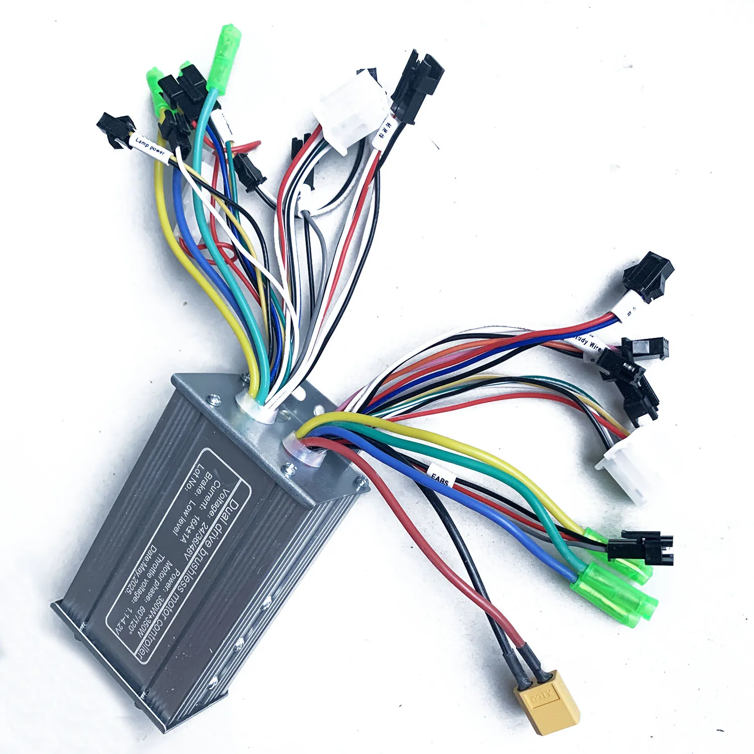 24V/36V/48V 250W/350W Double Row 12MOSFET 15A Controller Dual Drive Brushless DC Motor Controller for No. 2 Protocol Instrument