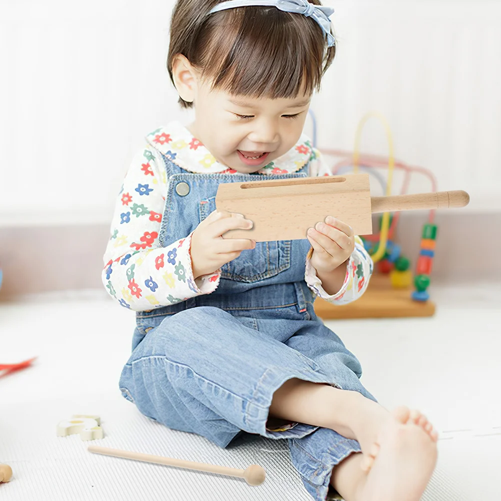 2 Sets Percussion Music Instruments for Adults Wood Musical Hand Wooden Block Rhythm