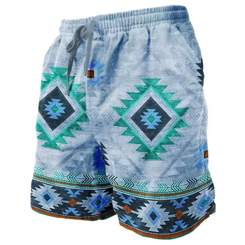 3D Printed Men Women Sports Quick Dry Breathable T Shirt Retro Compass Boat Pattern Casual Gym Surf Hawaiian Beach Shorts