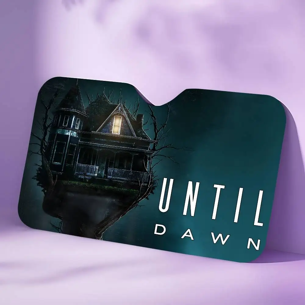 U-Until D-Dawn فيلم الزجاج الأمامي الشمس الظل لسيارة SUV شاحنة نافذة أمامية الشمس الظل ملحق قناع حامي درع غطاء