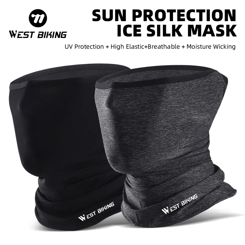 WEST BIKING Summer UV Protection Cycling Scarf Bicycle Face Mask Running Headbands Men Motorcycle Bandana Cooling Sport Gear