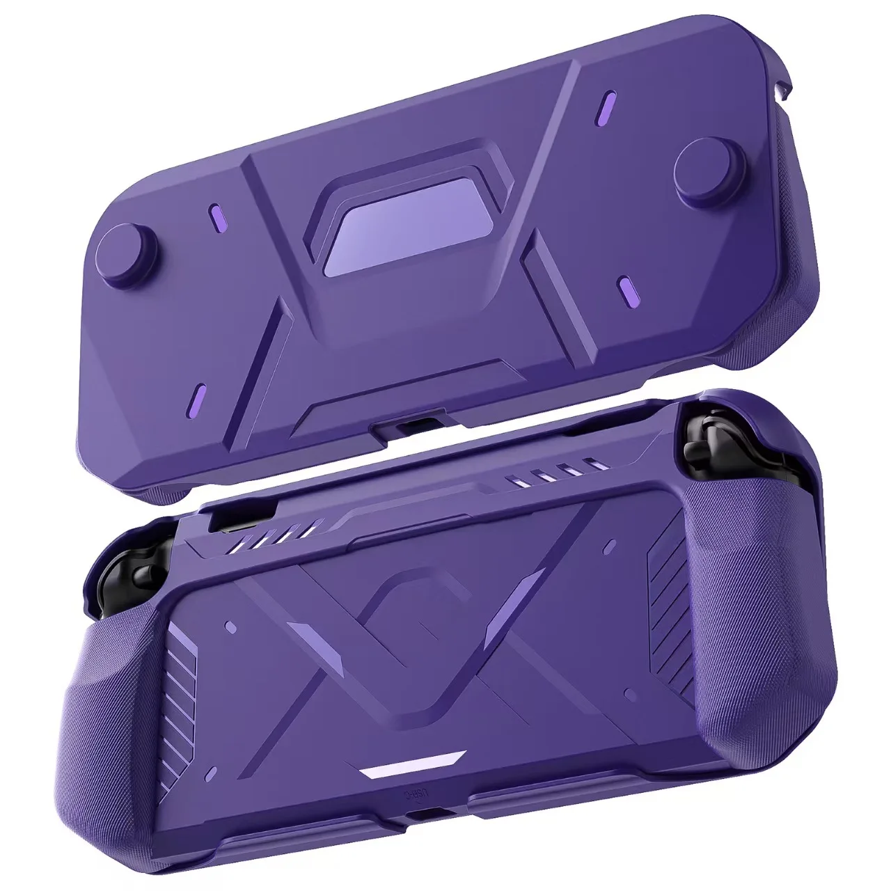 Mecha-Style Schutzhülle für Switch 2, Stoßfeste TPU + PC Hartschalen-Vollschutz-Hülle mit Griff