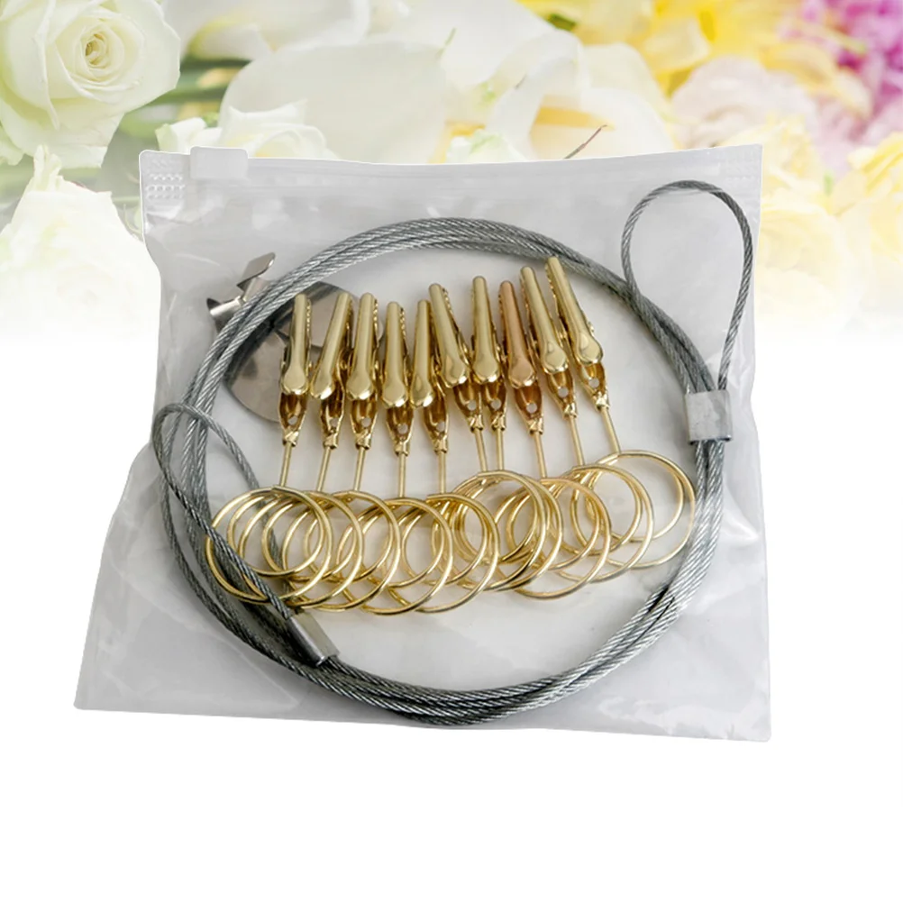 قلادة عرض حائط بمشبك صور مع أوتار فولاذية لتعليق الصور والملاحظات والبطاقات وحامل صور حرفي لديكور المكتب المنزلي #1