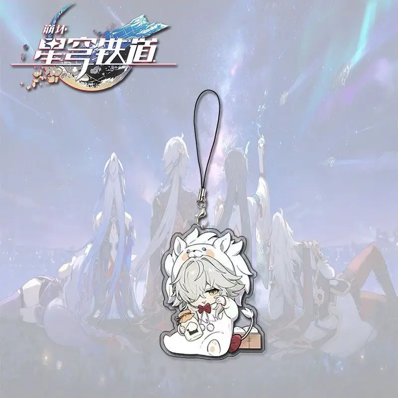 Honkai: Star Rail Figure Phainon Keychain Hyacine Cipher Anaxa Castorice Mydei Acrylic Keyring Cute Anime Fans Gifts Accessories