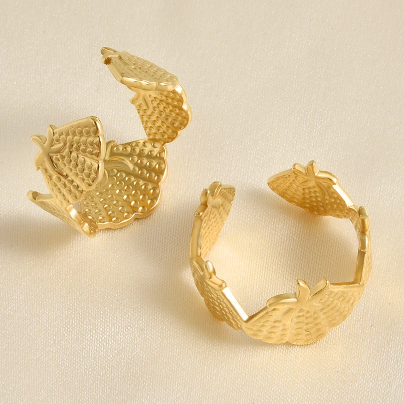 5pcs Stainless Steel Rings Heart Leaf Star Shell Abstract Stainless Steel Rings Women Birthday Party Gifts Jewelry Accessories