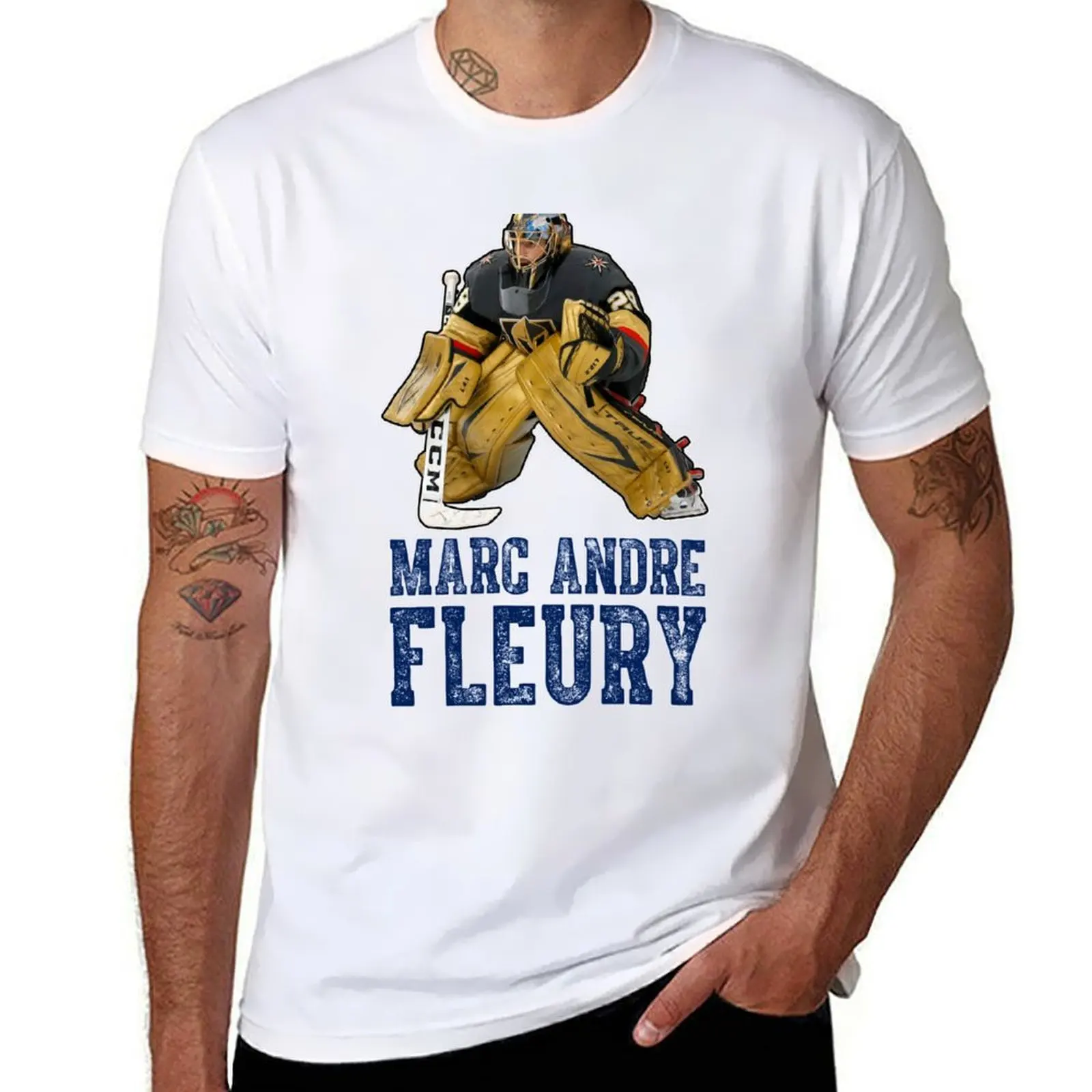 

Marc Andre Fleury T-Shirt t shirt man casual cotton tshirt 100% T-Shirt