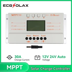 MPPT 30A Solar Charge Controller LCD 5V USB Output 12V 24V Auto Solar Battery Solar Panel Home Battery Charger Regulator M30