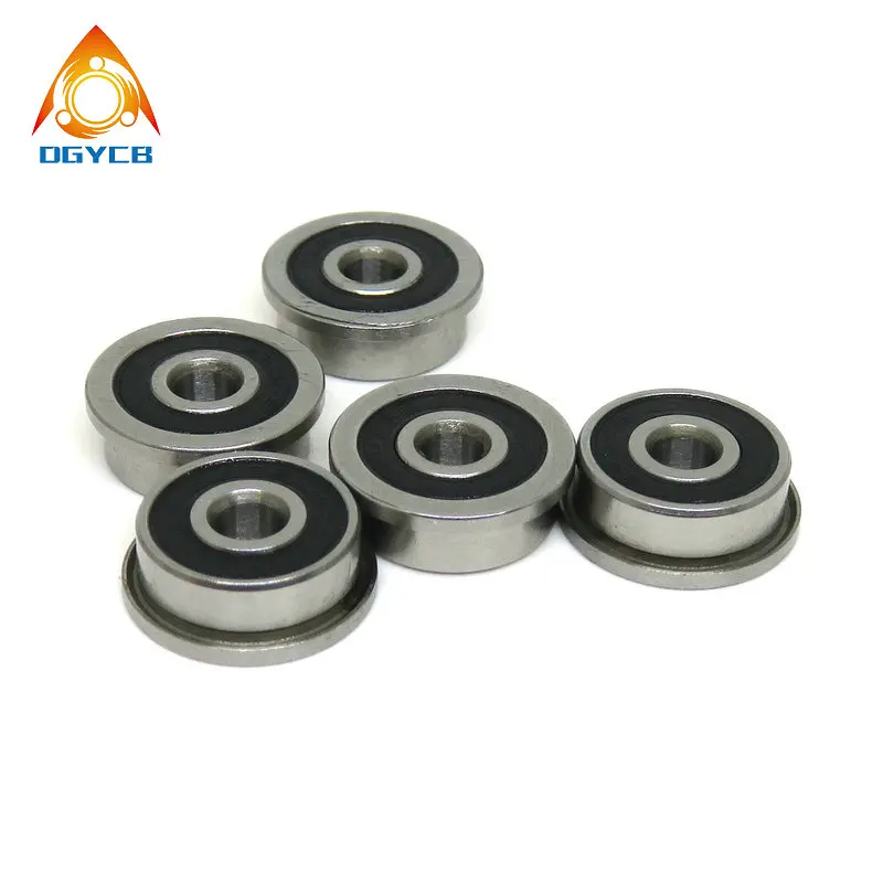 5pcs F625RS Flange Bearing 5x16x5 mm Deep Groove Ball Bearing F625 2RS 5*16*5 VORON Mobius 2/3 3D Printer Flanged Bearing