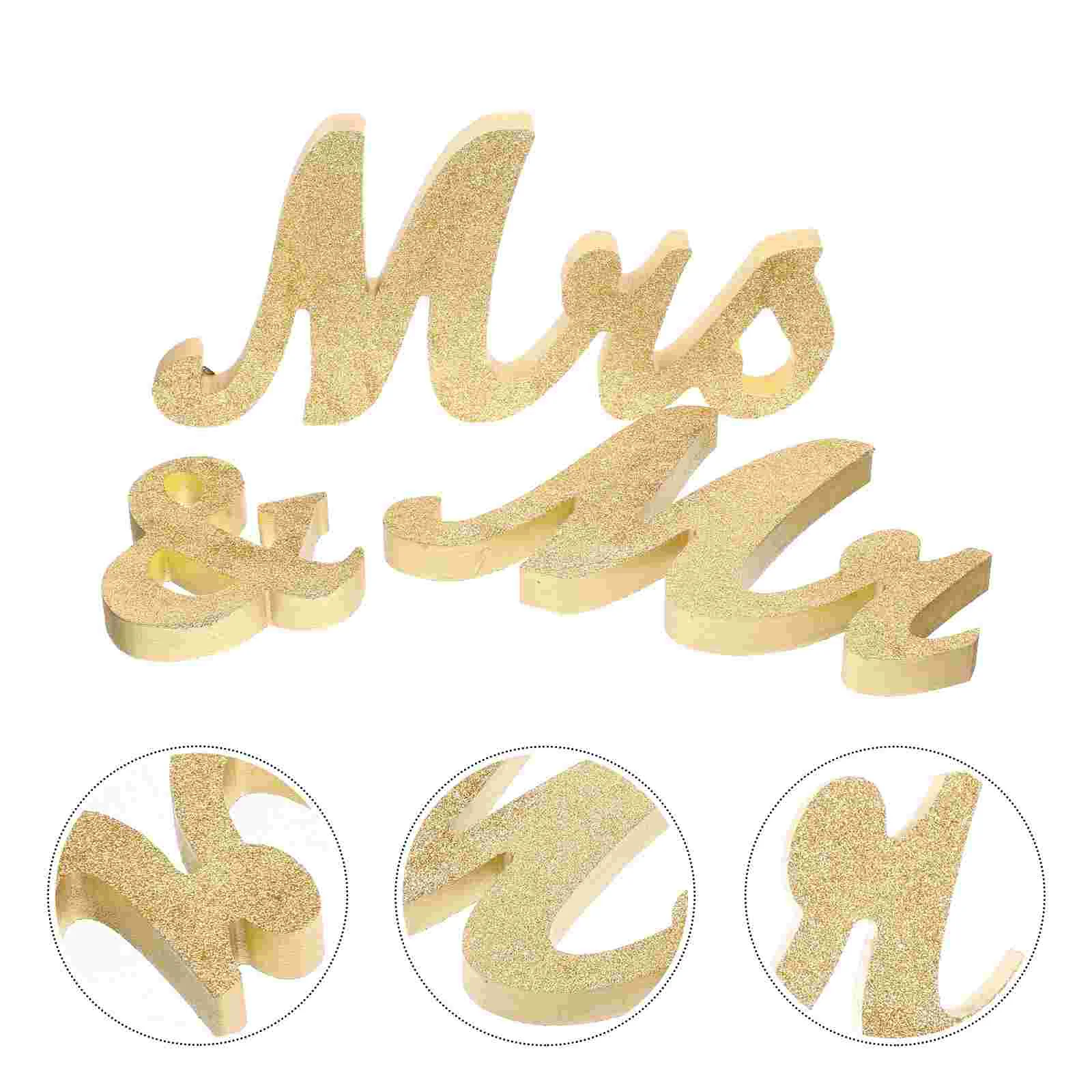 

Ornaments Wedding Decoration Mr and Mrs Sign Wood Table Centerpiece Valentine's Day Romantic Decorations