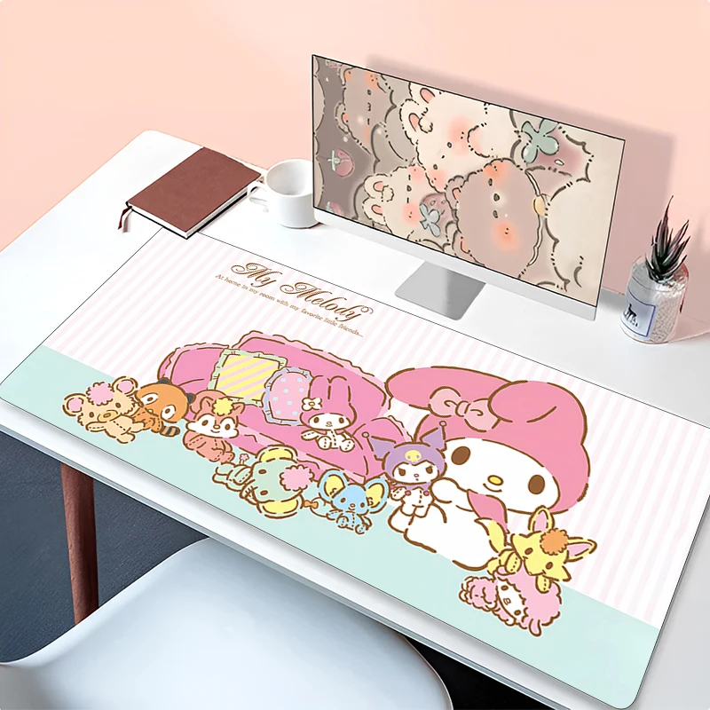 

Kawaii Mouse pad M-my M-melody Computer Speed type carpet mat for e-sports players Laptop Keyboard Mousepad Office Desk Mat