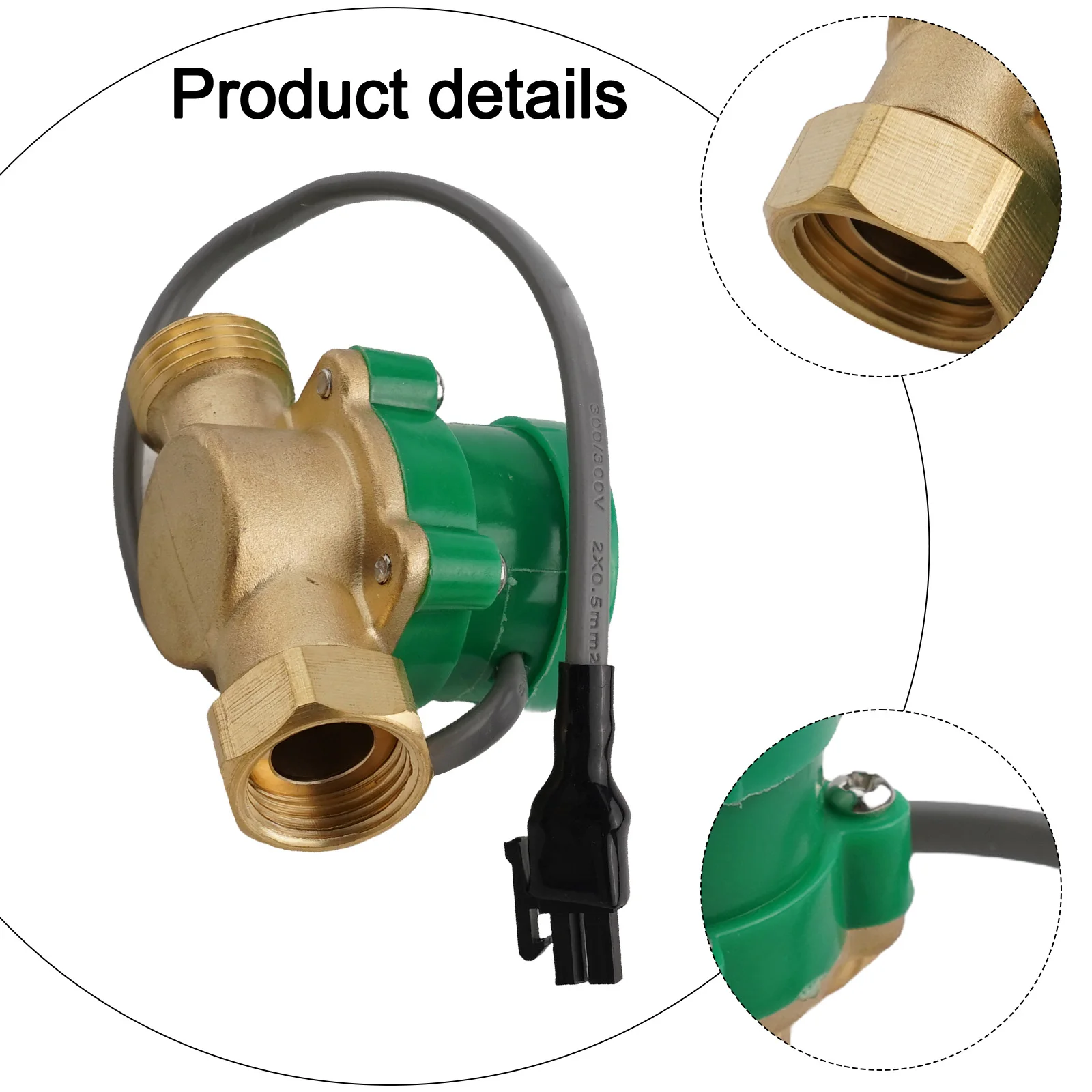 1.5A Circulation Pump Booster Flow Pump Peak Current 1.5A Powerful Motor Reliable Performance Brass Construction