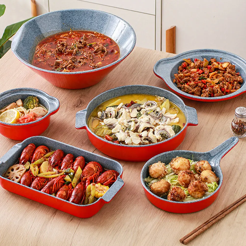 

Crawfish Plate Lobster Seafood Serving Tableware Multifunctional Storage Melamine Heat Insulation Anti Scalding Easy