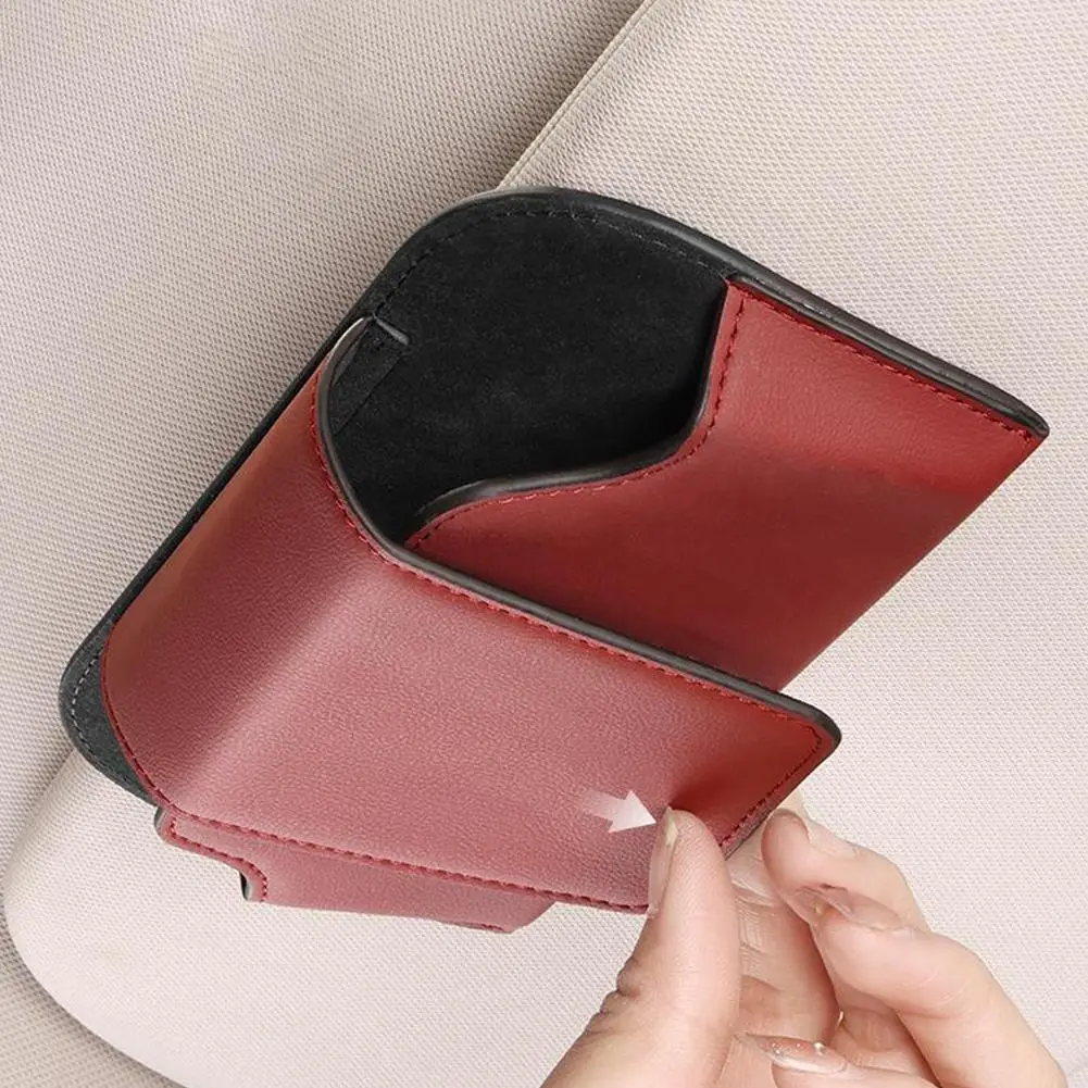 Auto Sonnenblende Brillenhalter Premium Leder Sonnenbrillenetui Clip Organizer Auto Brillen Aufbewahrungsbox Garage Handwerkzeuge
