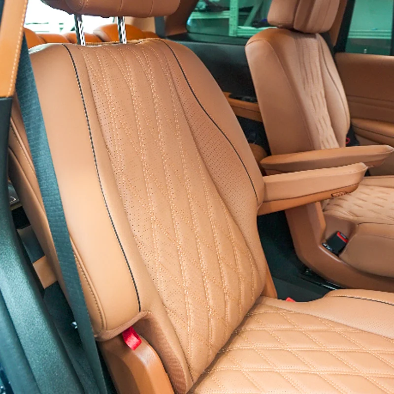 Full-Car Seat Covers Replacement for 2025 GLS450 -- Brown(Six-seater)