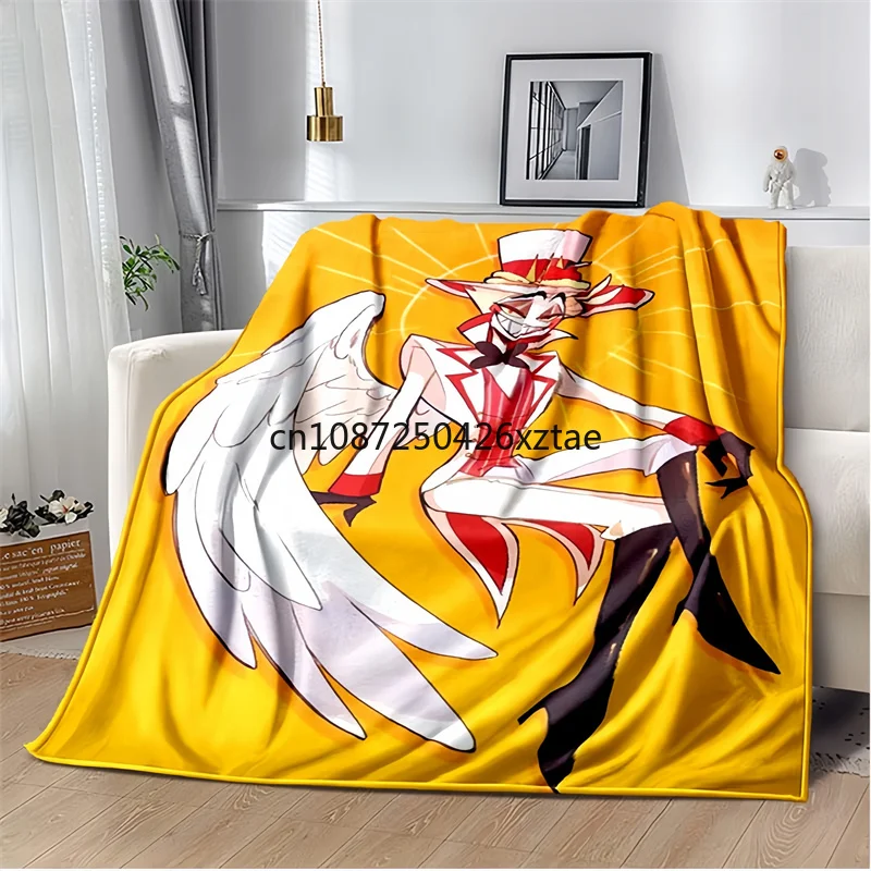 Hazbin Cartoon Hotel Poster Blanket,Lightweight Warm Insulation Sofa Bed Office Car Knee Pads Blankets,Decke