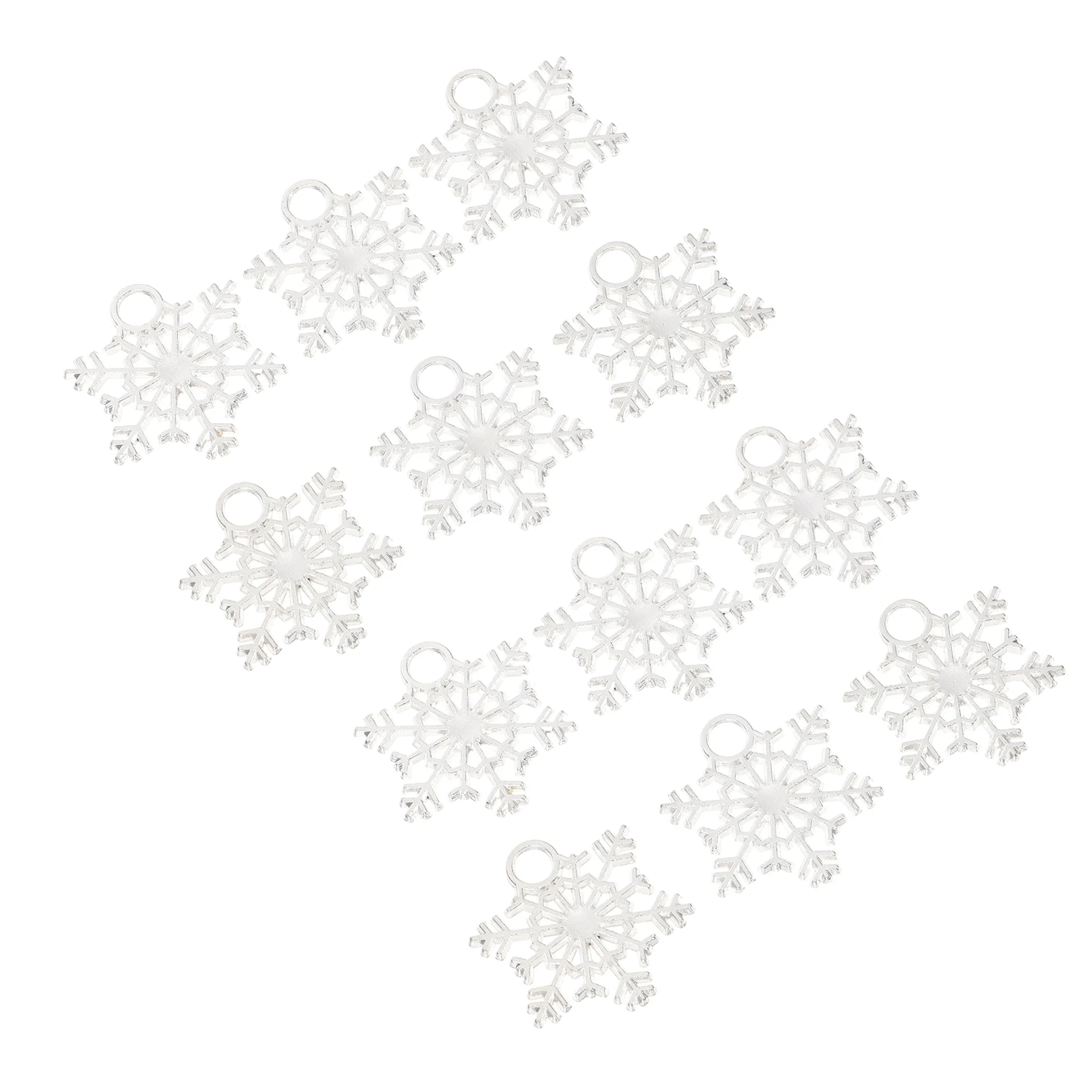 

50 Pcs DIY Handmade Materials Christmas Snowflake Pendant Findings Optional Pendants Xmas Zinc Alloy