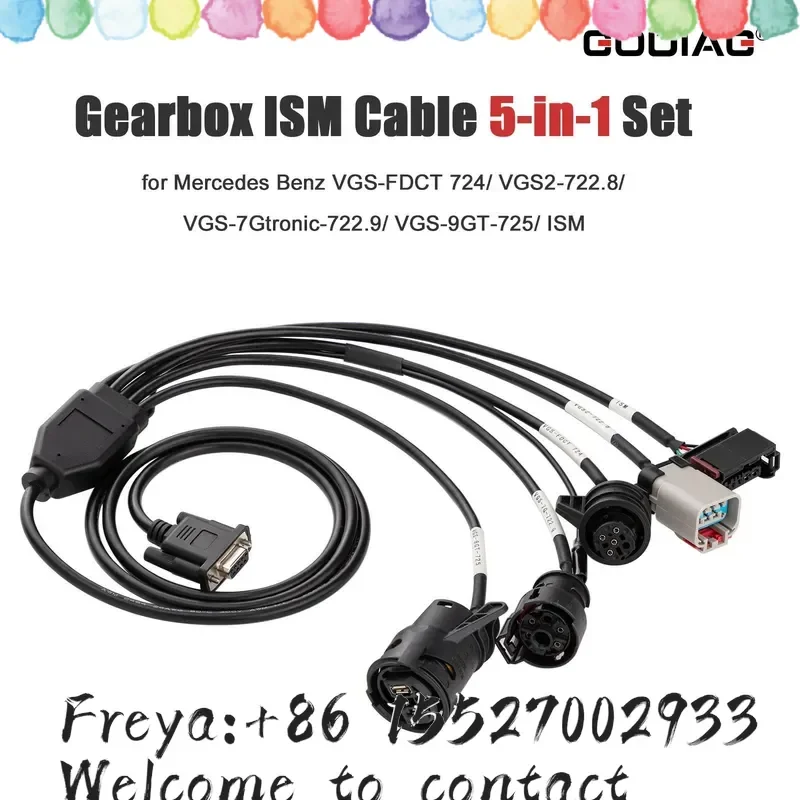 GODIAG Gearbox ISM Cable 5-in-1 Set Transmission, Data Read and Write, ECU Clone