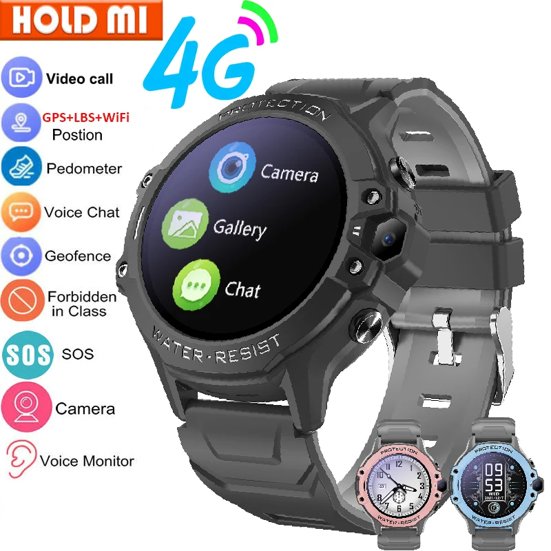 

Smart Watch Kids 4G GPS WIFI Tracker Location SOS Video Call IP67 Waterproof Smartwatch Children Smart Phone Watch Boys Girls