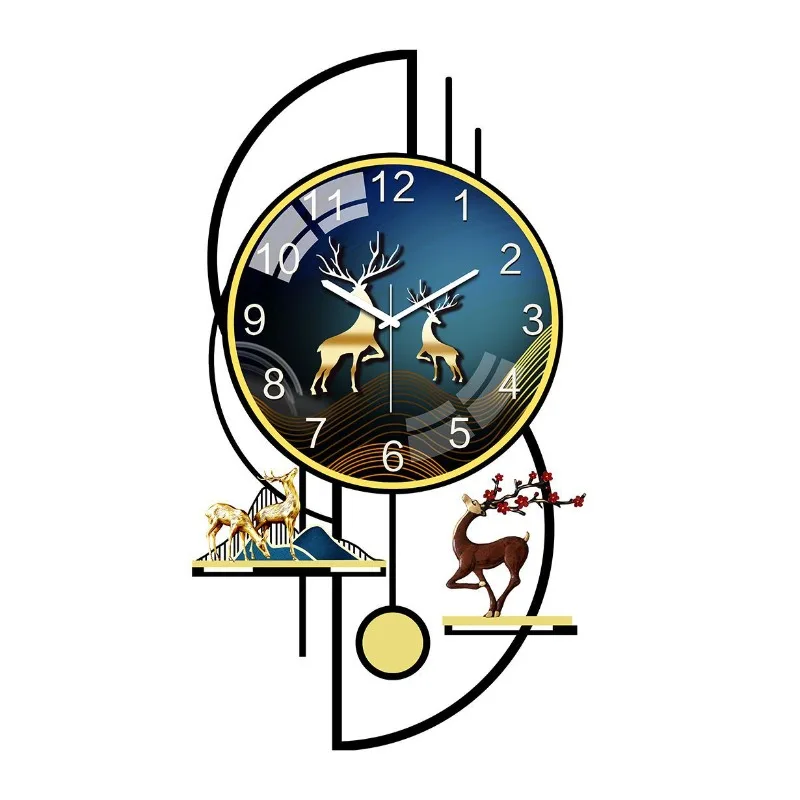 Wall clock living room creative 2025 simple modern wall mute clock