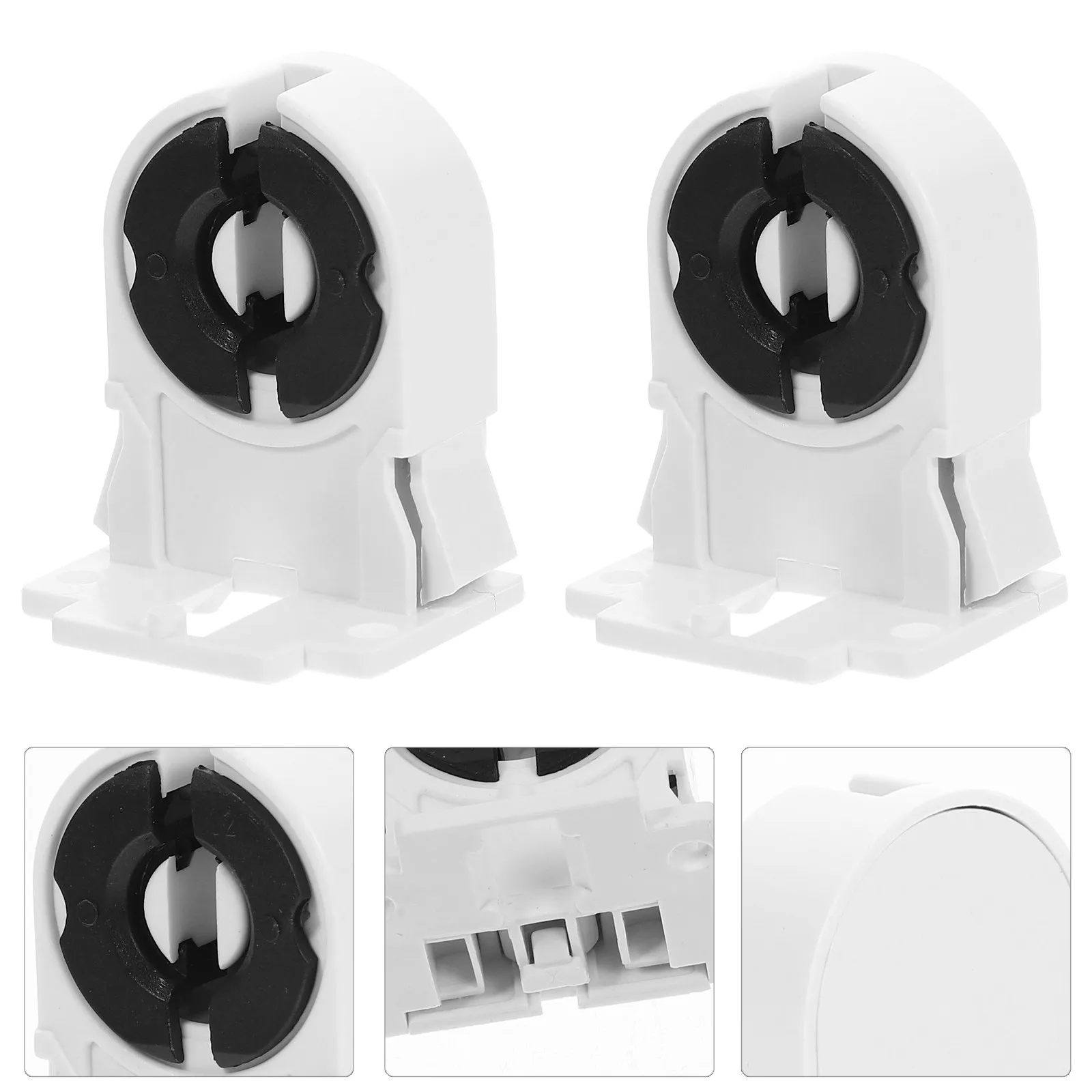 

50Pcs Fluorescent Lamp Holder Tube Light Socket Bracket Replacement Light Bulb Socket Holder for Household Commercial Lighting