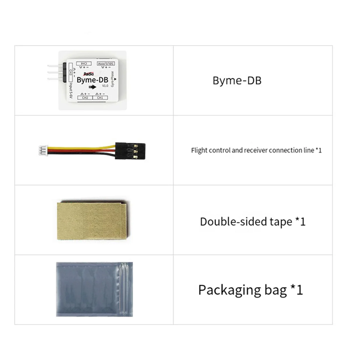 ABAN For Radiolink Byme-DB Flight Controller Built-in Gyroscope for Wing Mini Fixed Wing Paper Plane J10 SU27 F22