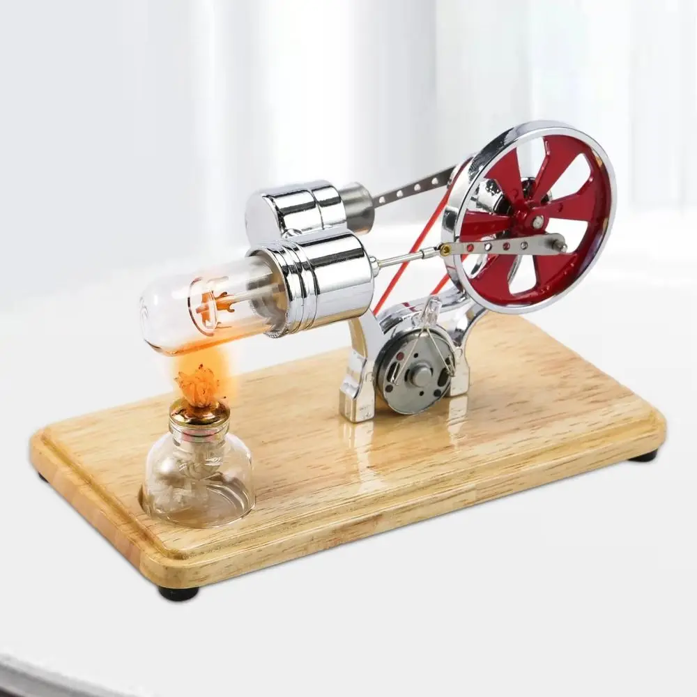 الملونة LED محرك ستيرلينغ نموذج المحرك اختراعات التكنولوجيا مجموعة التدريس تجربة العلوم اللعب لغز صغير #4