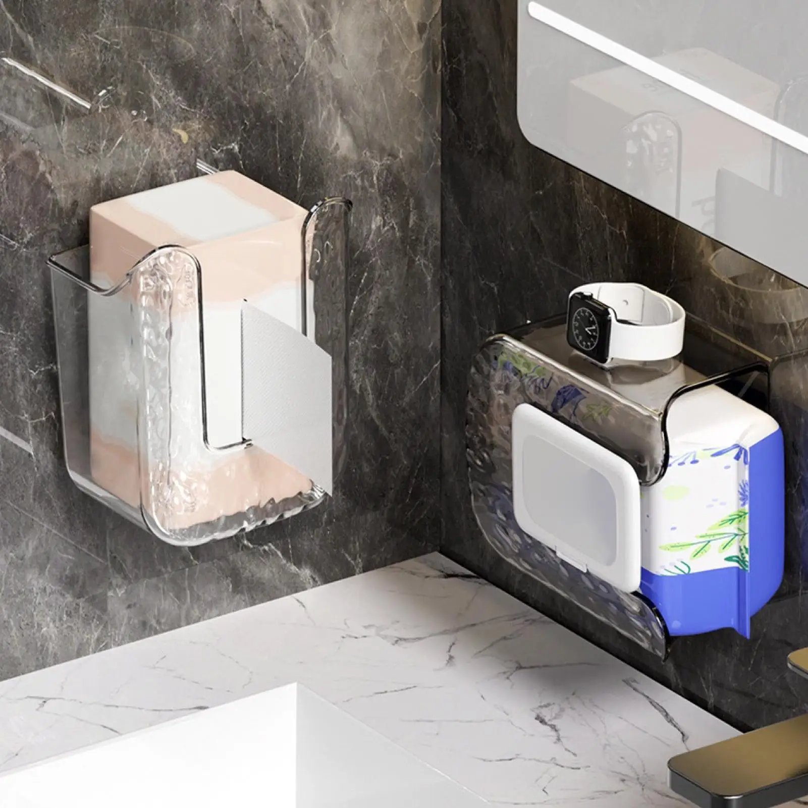 Badezimmer-Tücherhalter, Aufbewahrungsbox, Organizer, nachfüllbare Taschentuchbox, erschwinglicher Luxus für Küche und Schlafzimmer ﻿